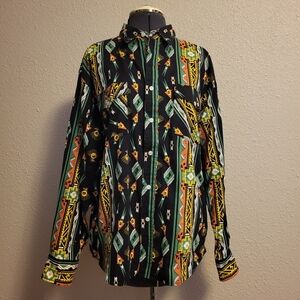 Vintage BJ-R Authentic Western Shirt Button-Down Size Large